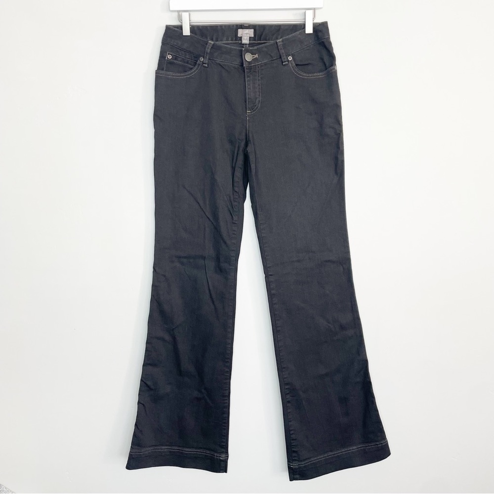 J Jill Flare Leg Mid-rise Black Jeans Size 6 Tall